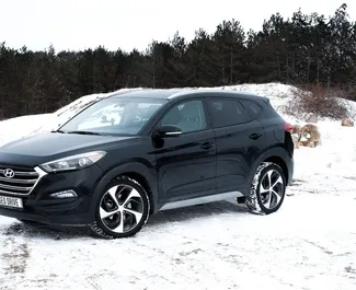 Frontansicht eines Mietwagens Hyundai Tucson in Tiflis, Georgien ✓ Auto Nr.14625. ✓ Automatisch TM ✓ 0 Bewertungen.