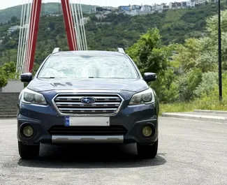 Frontansicht eines Mietwagens Subaru Outback in Tiflis, Georgien ✓ Auto Nr.14634. ✓ Automatisch TM ✓ 0 Bewertungen.
