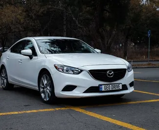 Frontansicht eines Mietwagens Mazda 6 in Tiflis, Georgien ✓ Auto Nr.14608. ✓ Automatisch TM ✓ 0 Bewertungen.