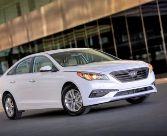Frontansicht - Hyundai Sonata Autovermietung in Aserbaidschan (Baku) ➤ TakeCars.com Frontansicht eines Mietwagens Hyundai Sonata in Baku, Aserbaidschan ✓ Auto Nr.11944. ✓ Automatisch TM ✓ 0 Bewertungen.