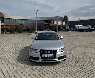 Frontansicht eines Mietwagens Audi A4 Avant in Tirana, Albanien ✓ Auto Nr.14854. ✓ Schaltgetriebe TM ✓ 0 Bewertungen.