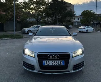 Frontansicht eines Mietwagens Audi A7 in Tirana, Albanien ✓ Auto Nr.14839. ✓ Automatisch TM ✓ 0 Bewertungen.