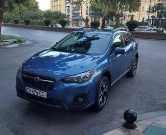 Frontansicht eines Mietwagens Subaru Crosstrek in Tiflis, Georgien ✓ Auto Nr.15094. ✓ Automatisch TM ✓ 0 Bewertungen.