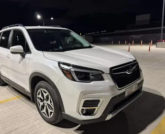 Frontansicht eines Mietwagens Subaru Forester in Tiflis, Georgien ✓ Auto Nr.15096. ✓ Automatisch TM ✓ 0 Bewertungen.