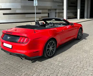 Frontansicht eines Mietwagens Ford Mustang Cabrio in Minsk, Weißrussland ✓ Auto Nr.15042. ✓ Automatisch TM ✓ 0 Bewertungen.