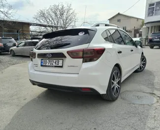 Frontansicht eines Mietwagens Subaru Impreza in Tiflis, Georgien ✓ Auto Nr.15206. ✓ Automatisch TM ✓ 0 Bewertungen.
