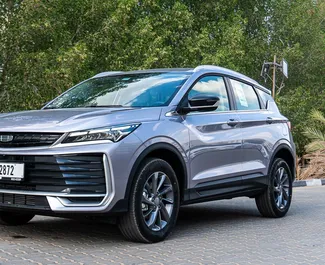 Frontansicht eines Mietwagens Geely Coolray in Dubai, VAE ✓ Auto Nr.15381. ✓ Automatisch TM ✓ 0 Bewertungen.