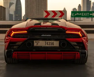 Benzin 5,2L Motor von Lamborghini Huracan Perfomante Spider 2024 zur Miete in Dubai.