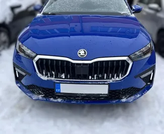 Frontansicht eines Mietwagens Skoda Scala in Budapest, Ungarn ✓ Auto Nr.15393. ✓ Automatisch TM ✓ 0 Bewertungen.
