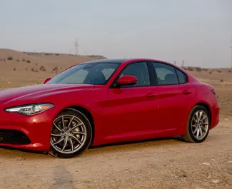 Frontansicht eines Mietwagens Alfa Romeo Giulia in Tiflis, Georgien ✓ Auto Nr.15493. ✓ Automatisch TM ✓ 0 Bewertungen.