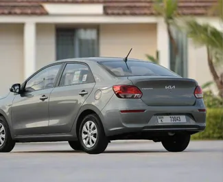Kia Pegas 2025 zur Miete verfügbar in Dubai, mit Kilometerbegrenzung 250 km/Tag.