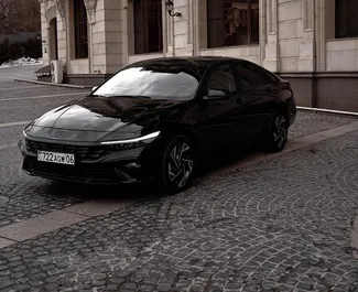 Frontansicht eines Mietwagens Hyundai Elantra in Almaty, Kasachstan ✓ Auto Nr.15529. ✓ Automatisch TM ✓ 0 Bewertungen.