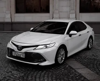 Frontansicht eines Mietwagens Toyota Camry in Almaty, Kasachstan ✓ Auto Nr.15088. ✓ Automatisch TM ✓ 0 Bewertungen.
