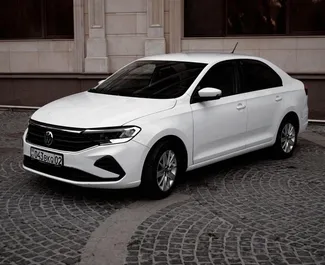 Frontansicht eines Mietwagens Volkswagen Polo Sedan in Almaty, Kasachstan ✓ Auto Nr.15081. ✓ Automatisch TM ✓ 0 Bewertungen.