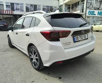 Frontansicht eines Mietwagens Subaru Impreza in Tiflis, Georgien ✓ Auto Nr.15458. ✓ Automatisch TM ✓ 0 Bewertungen.