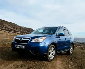 Frontansicht eines Mietwagens Subaru Forester in Tiflis, Georgien ✓ Auto Nr.15674. ✓ Automatisch TM ✓ 0 Bewertungen.