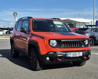 Frontansicht eines Mietwagens Jeep Renegade in Kutaisi, Georgien ✓ Auto Nr.15527. ✓ Automatisch TM ✓ 0 Bewertungen.