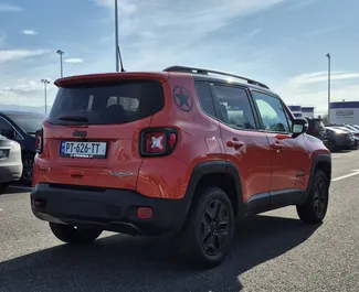Vermietung Jeep Renegade. Wirtschaft, Komfort, Crossover Fahrzeug zur Miete in Georgien ✓ Kaution Einzahlung von 300 GEL ✓ Versicherungsoptionen KFZ-HV, VKV Plus, VKV Komplett, Insassen, Diebstahlschutz.