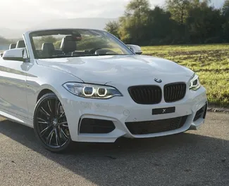 Vermietung BMW 218i Cabrio. Komfort, Premium, Cabrio Fahrzeug zur Miete in Montenegro ✓ Kaution Einzahlung von 500 EUR ✓ Versicherungsoptionen KFZ-HV, TKV, VKV Plus, Ausland.