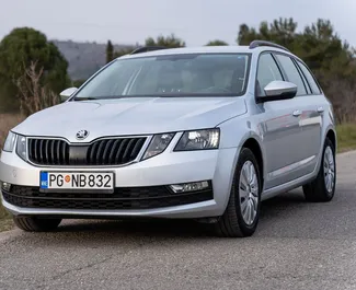 Frontansicht eines Mietwagens Skoda Octavia Combi in Podgorica, Montenegro ✓ Auto Nr.15665. ✓ Schaltgetriebe TM ✓ 0 Bewertungen.