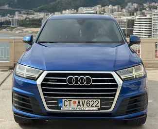 Frontansicht eines Mietwagens Audi Q7 in Rafailovici, Montenegro ✓ Auto Nr.16076. ✓ Automatisch TM ✓ 0 Bewertungen.