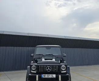 Frontansicht eines Mietwagens Mercedes-Benz G500 in Tiflis, Georgien ✓ Auto Nr.16145. ✓ Automatisch TM ✓ 0 Bewertungen.