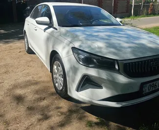 Mietwagen Geely Emgrand 2024 in Kasachstan, mit Benzin-Kraftstoff und  PS ➤ Ab 21500 KZT pro Tag.