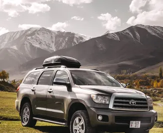 Vermietung Toyota Sequoia Ii. Premium, SUV Fahrzeug zur Miete in Kirgisistan ✓ Kaution Einzahlung von 500 USD ✓ Versicherungsoptionen KFZ-HV, TKV.