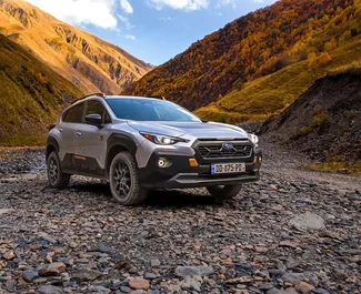 Frontansicht eines Mietwagens Subaru Crosstrek in Tiflis, Georgien ✓ Auto Nr.16287. ✓ Automatisch TM ✓ 0 Bewertungen.
