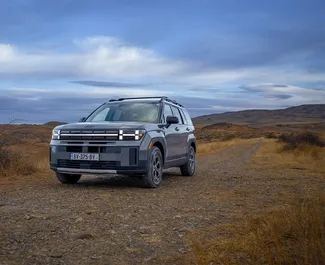 Frontansicht eines Mietwagens Hyundai Santa Fe in Tiflis, Georgien ✓ Auto Nr.16290. ✓ Automatisch TM ✓ 0 Bewertungen.