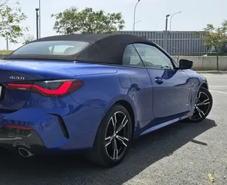 Frontansicht eines Mietwagens BMW 420i Cabrio in Larnaca, Zypern ✓ Auto Nr.16387. ✓ Automatisch TM ✓ 0 Bewertungen.