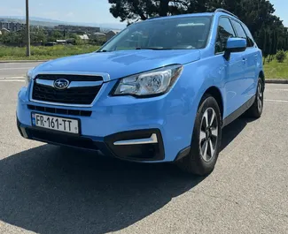 Frontansicht eines Mietwagens Subaru Forester in Tiflis, Georgien ✓ Auto Nr.16571. ✓ Automatisch TM ✓ 0 Bewertungen.