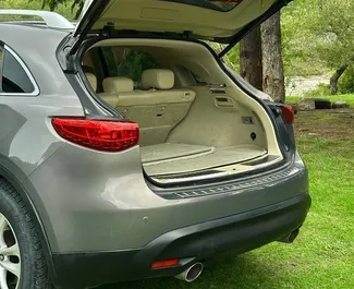Vermietung Infiniti QX70. Premium, Luxus Fahrzeug zur Miete in Georgien ✓ Kaution Keine Kaution ✓ Versicherungsoptionen KFZ-HV, VKV Plus, VKV Komplett, Insassen, Diebstahlschutz, Keine Kaution.
